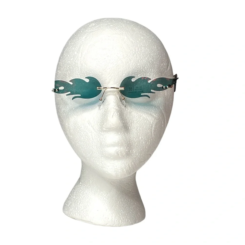 Flame Sunglasses Red Orange Blue
